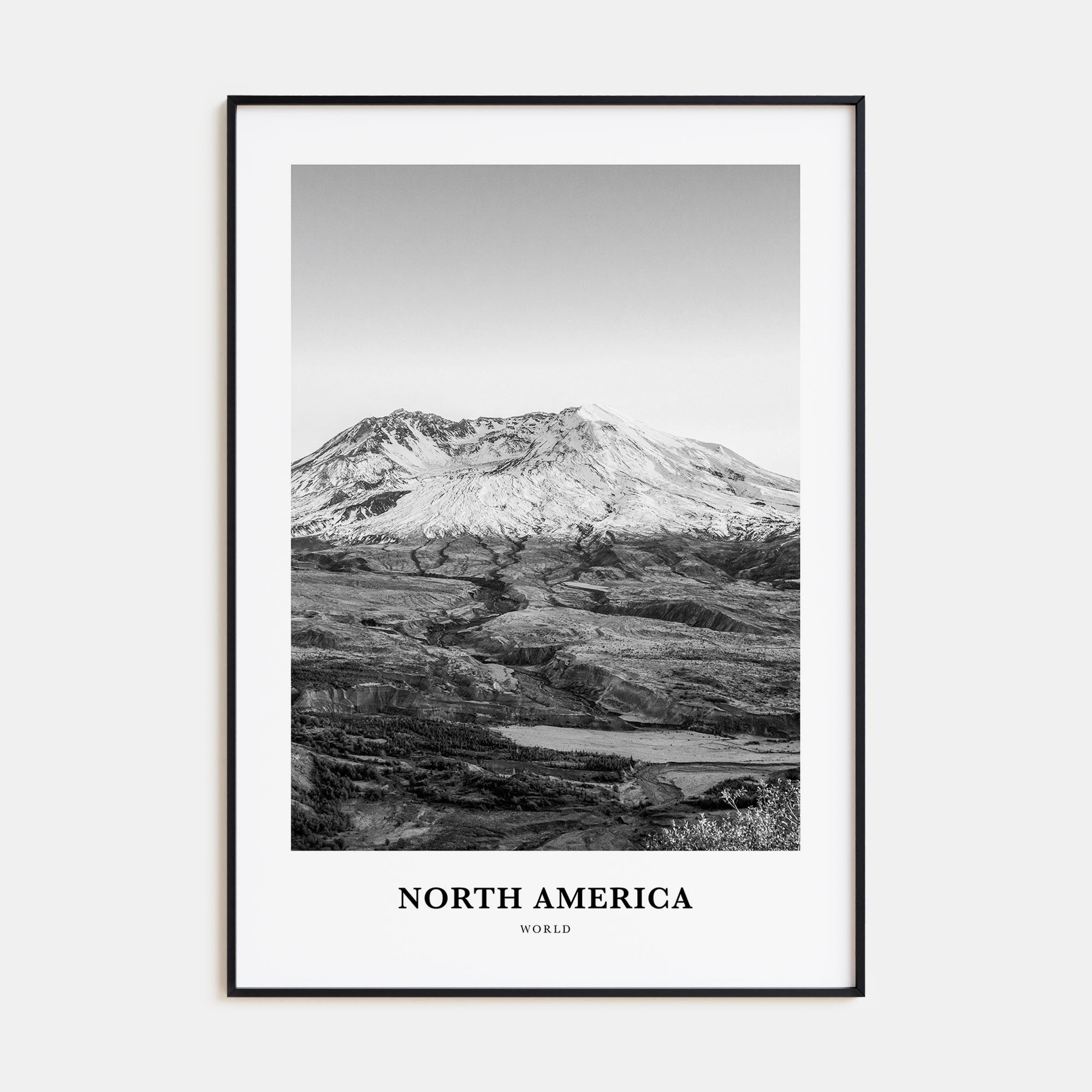 North America Portrait B&W Poster