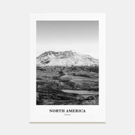 North America Portrait B&W Poster