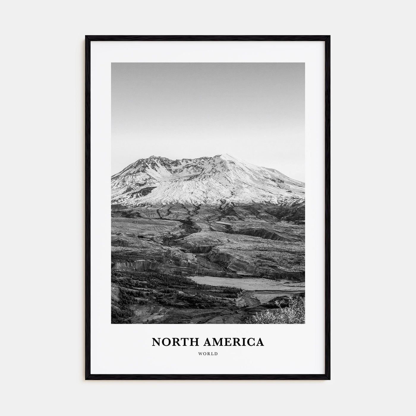 North America Portrait B&W Poster