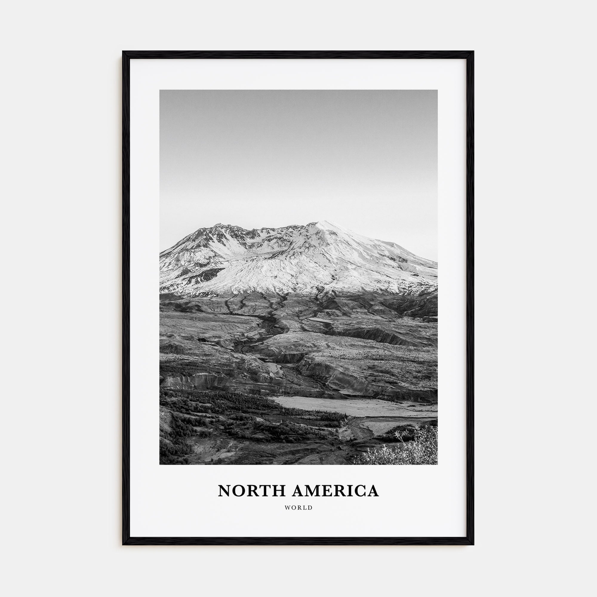 North America Portrait B&W Poster