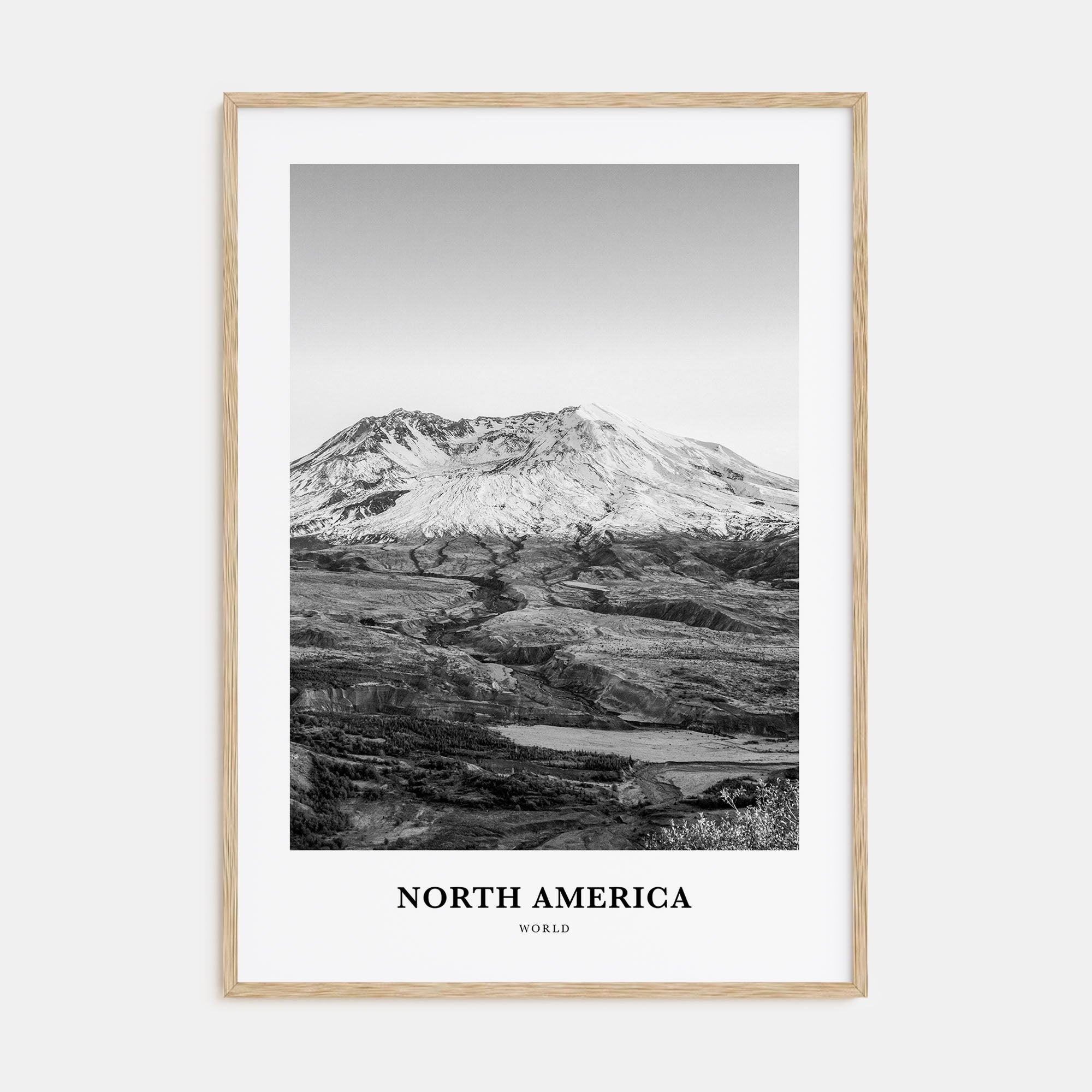 North America Portrait B&W Poster