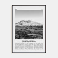 North America Travel B&W Poster
