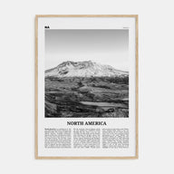 North America Travel B&W Poster