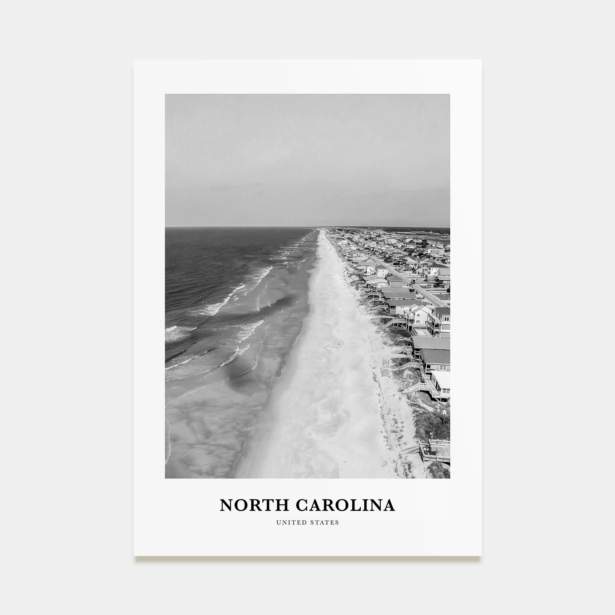 North Carolina Portrait B&W No 1 Poster