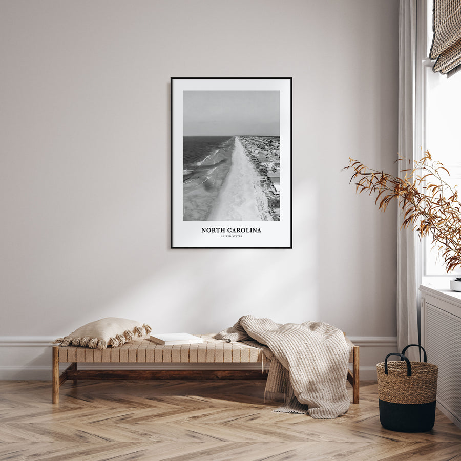 North Carolina Portrait B&W No 1 Poster