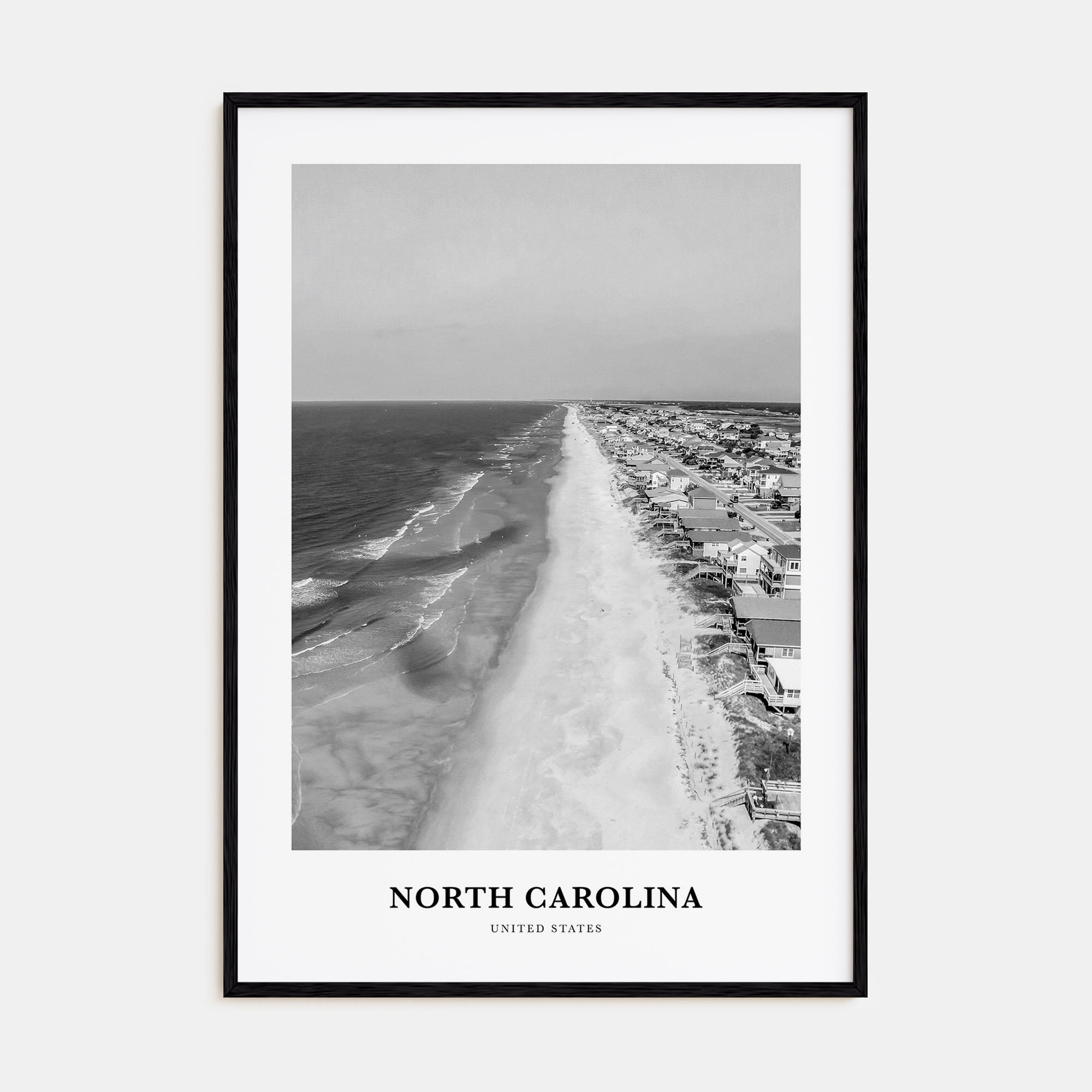 North Carolina Portrait B&W No 1 Poster