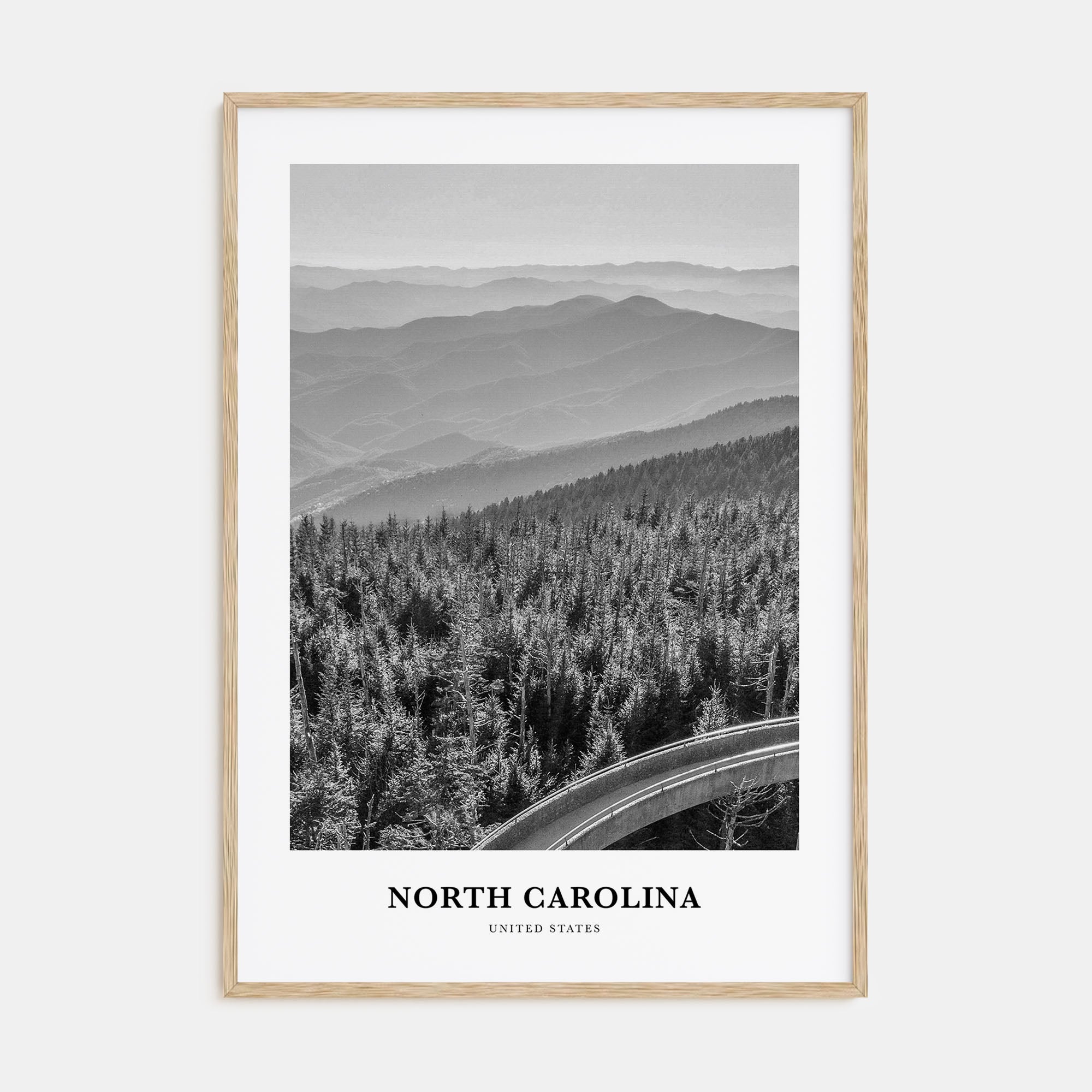 North Carolina Portrait B&W No 2 Poster