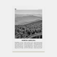 North Carolina Travel B&W No 1 Poster
