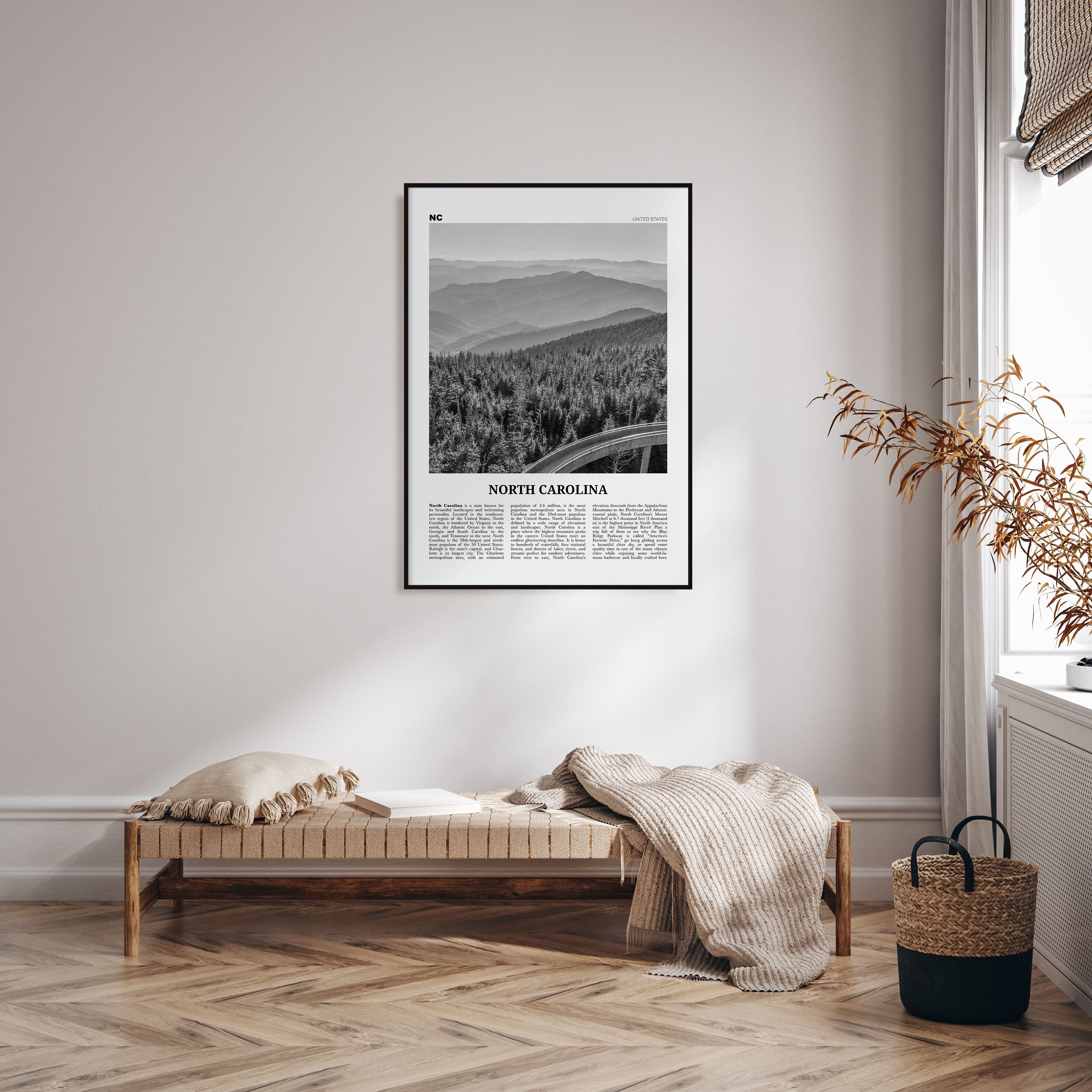 North Carolina Travel B&W No 1 Poster