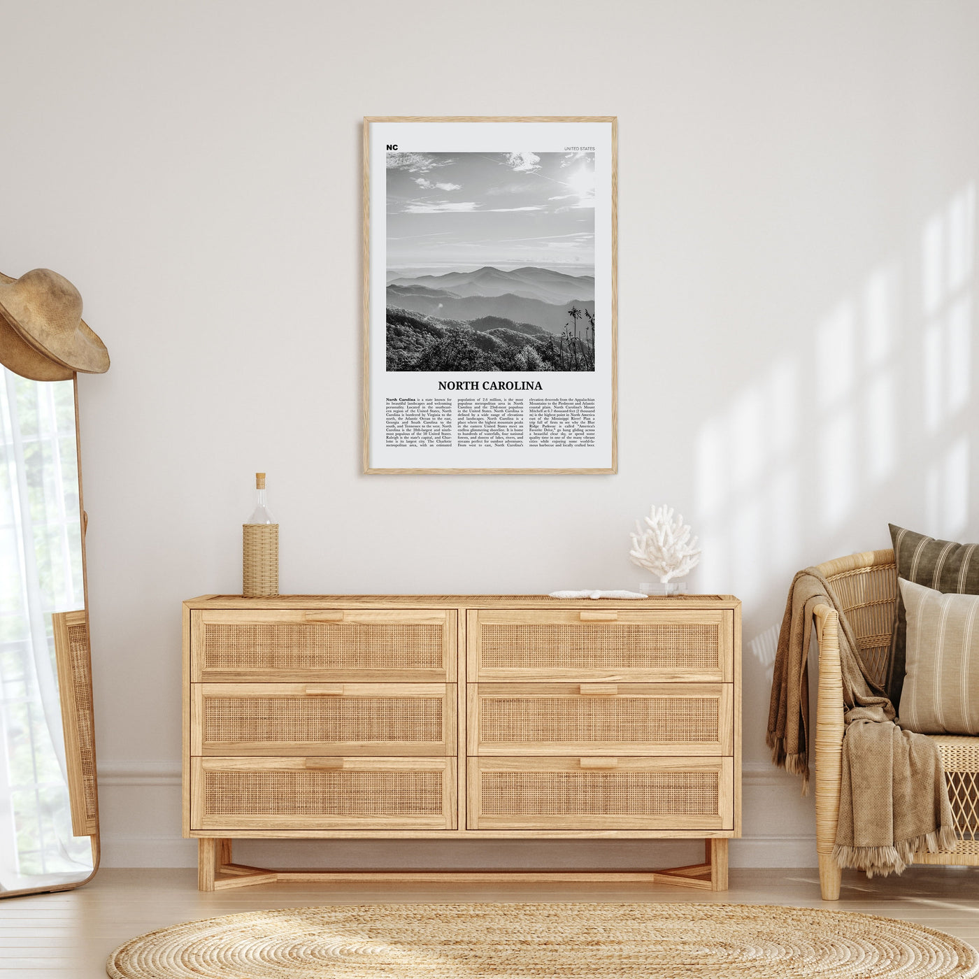 North Carolina Travel B&W No 2 Poster