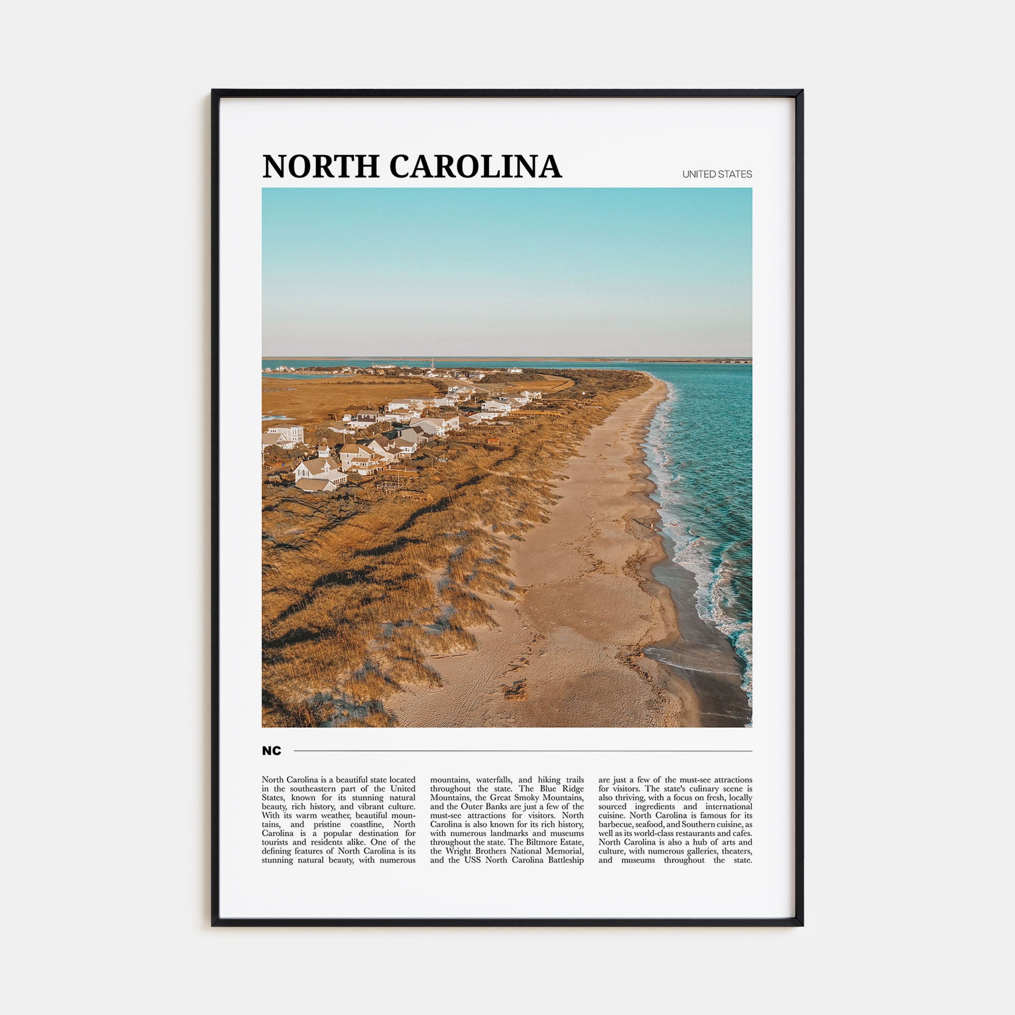 North Carolina Travel Color No 2 Poster