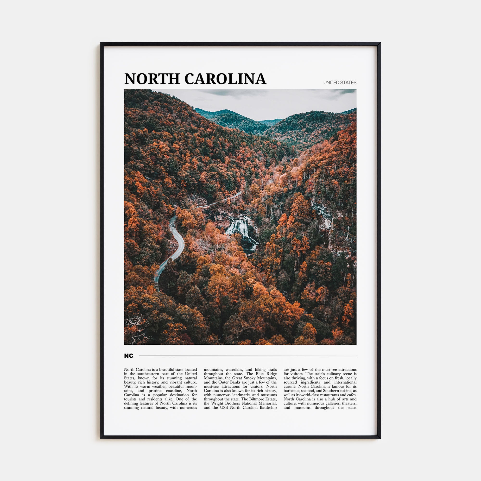 North Carolina Travel Color No 3 Poster
