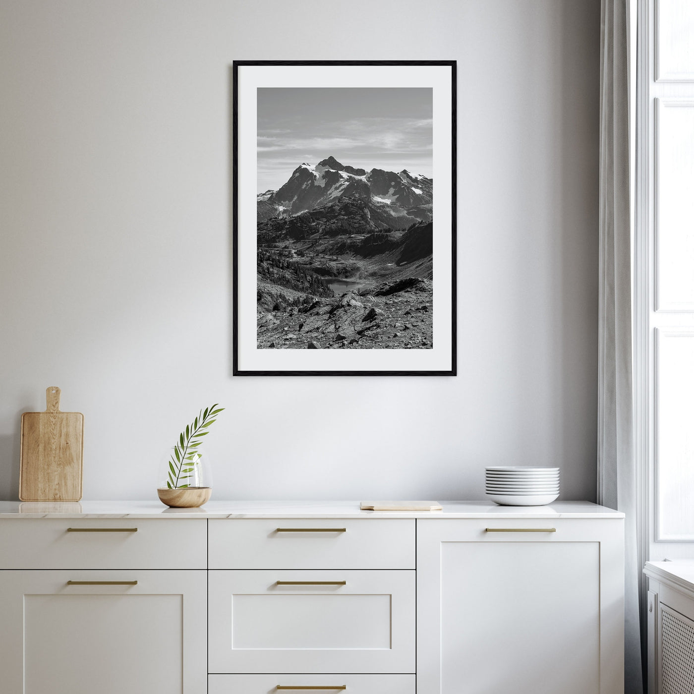 North Cascades National Park Photo B&W Poster