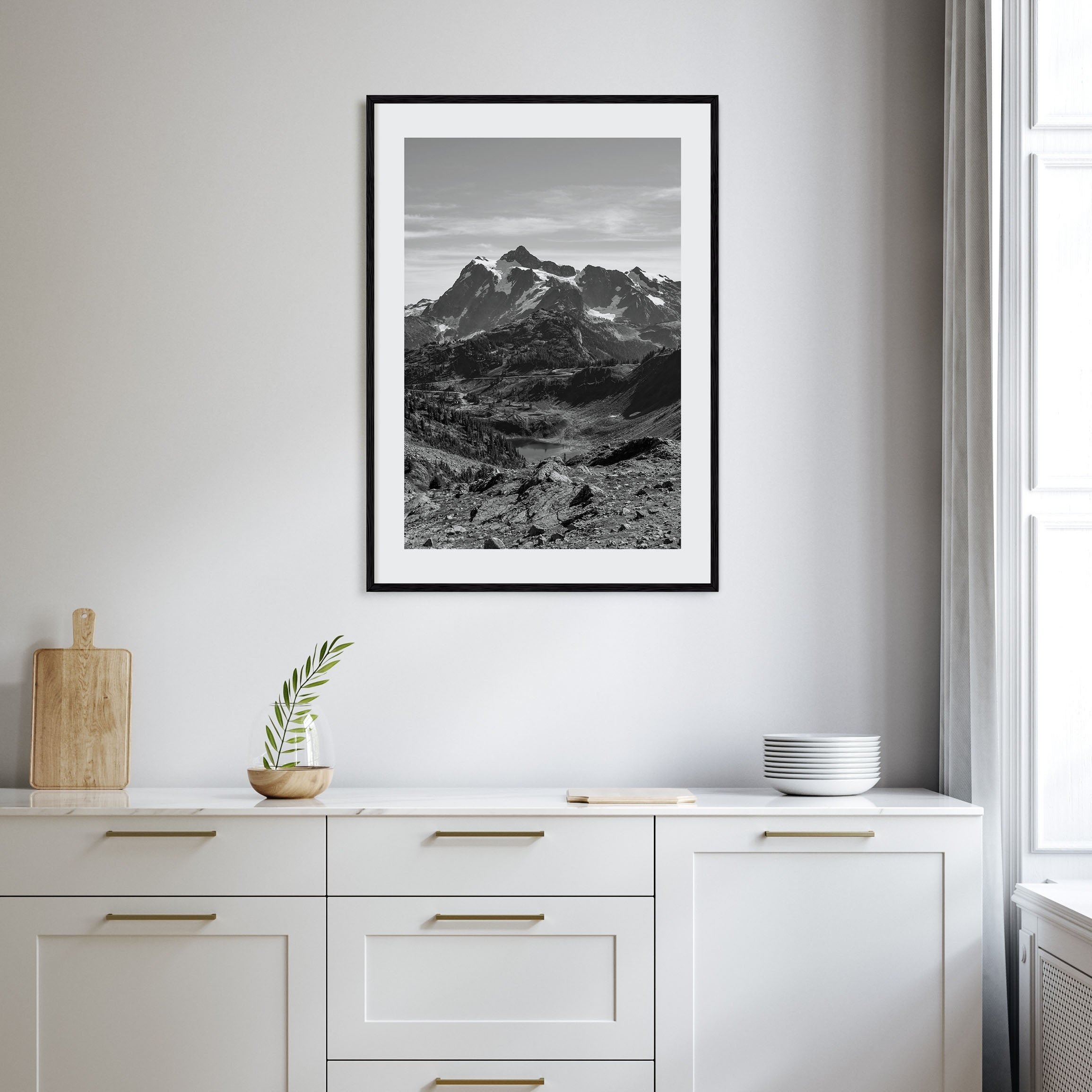 North Cascades National Park Photo B&W Poster