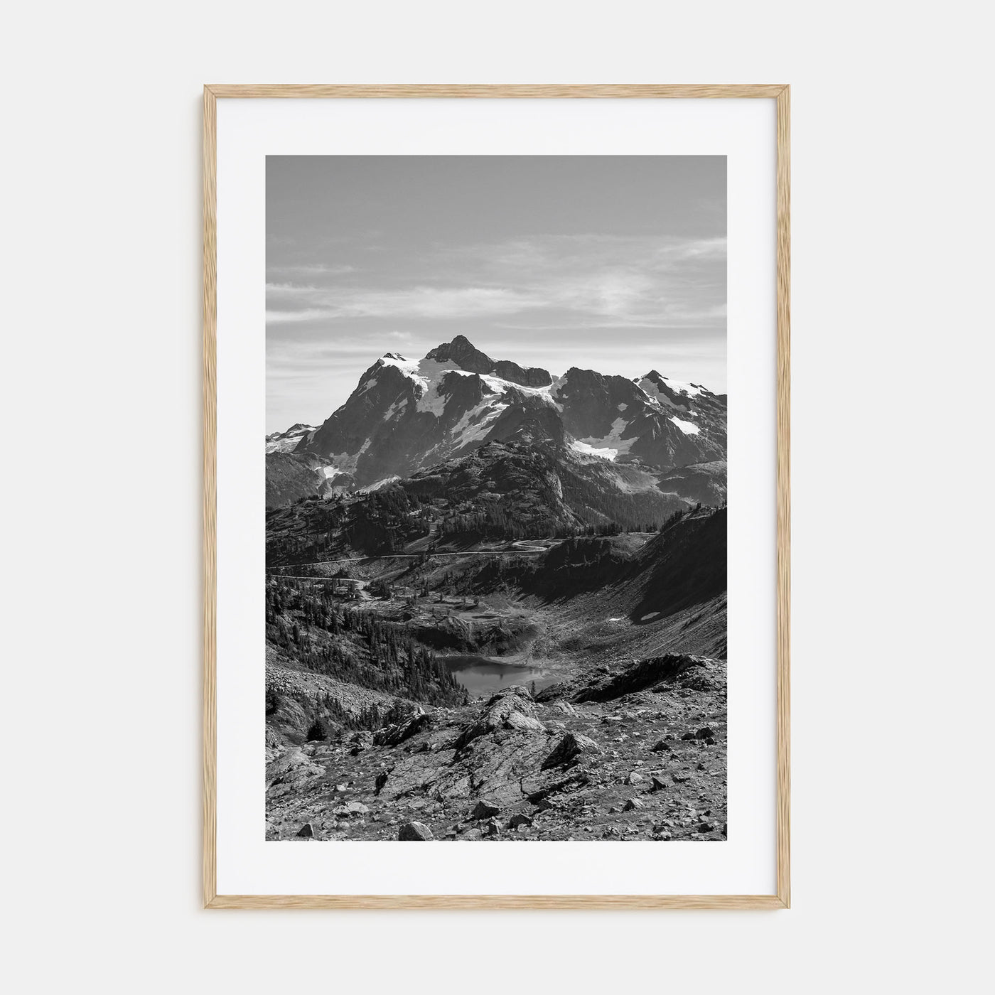 North Cascades National Park Photo B&W Poster
