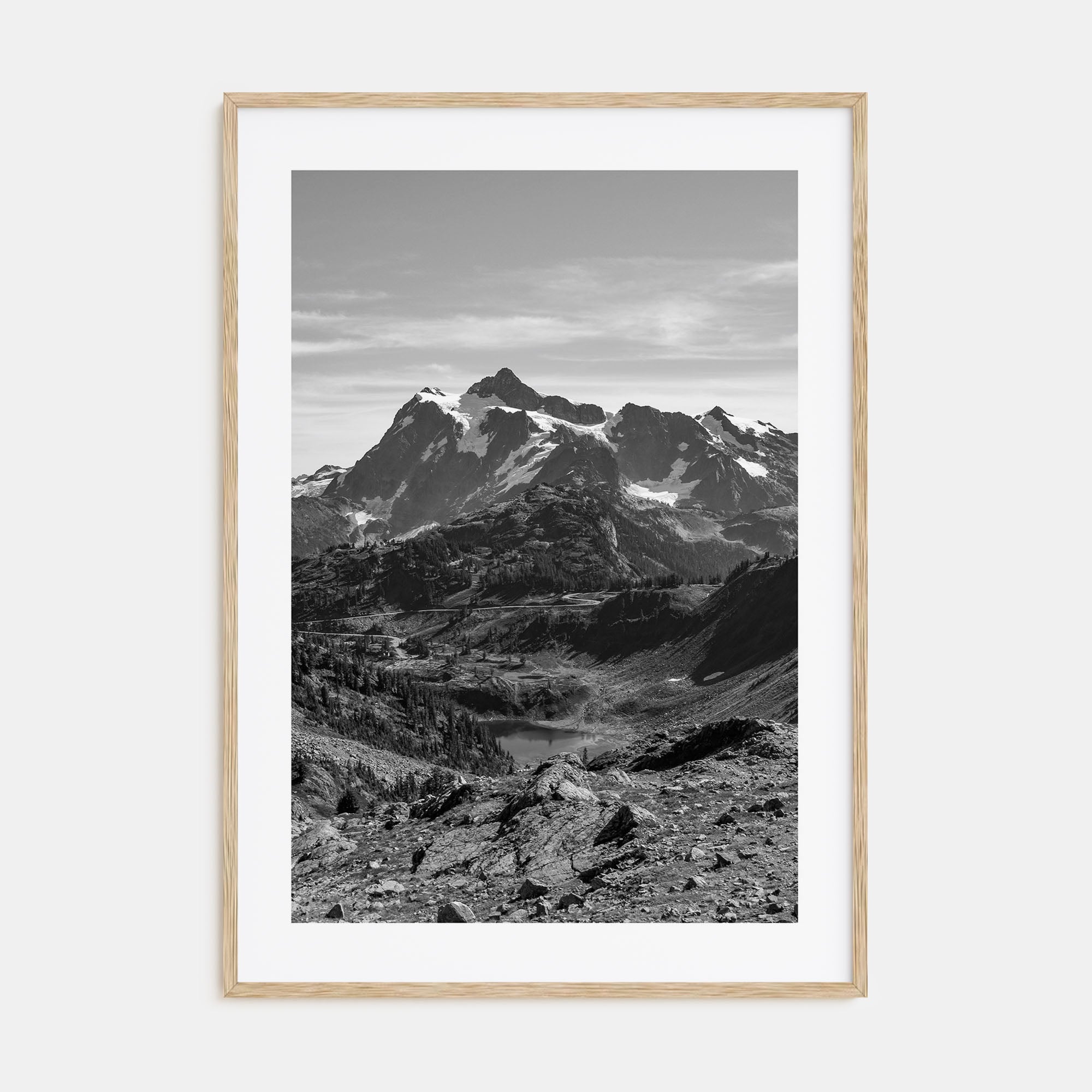 North Cascades National Park Photo B&W Poster