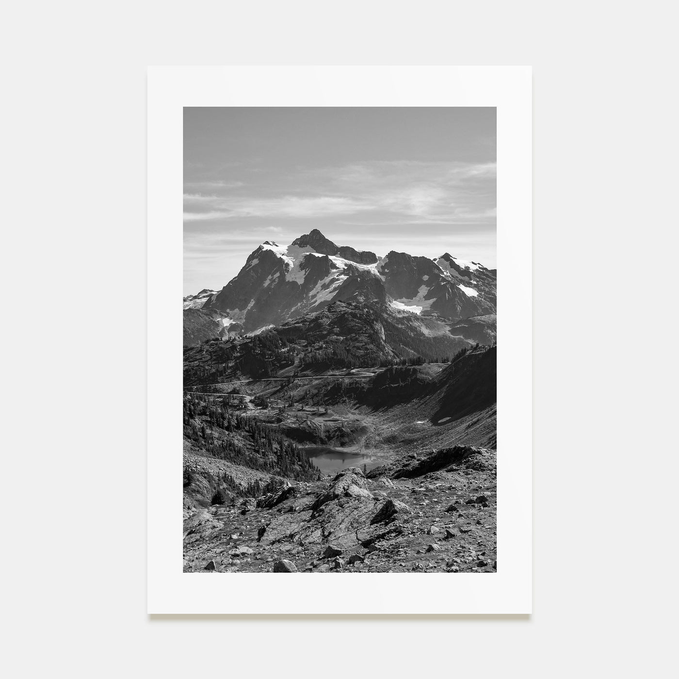 North Cascades National Park Photo B&W Poster