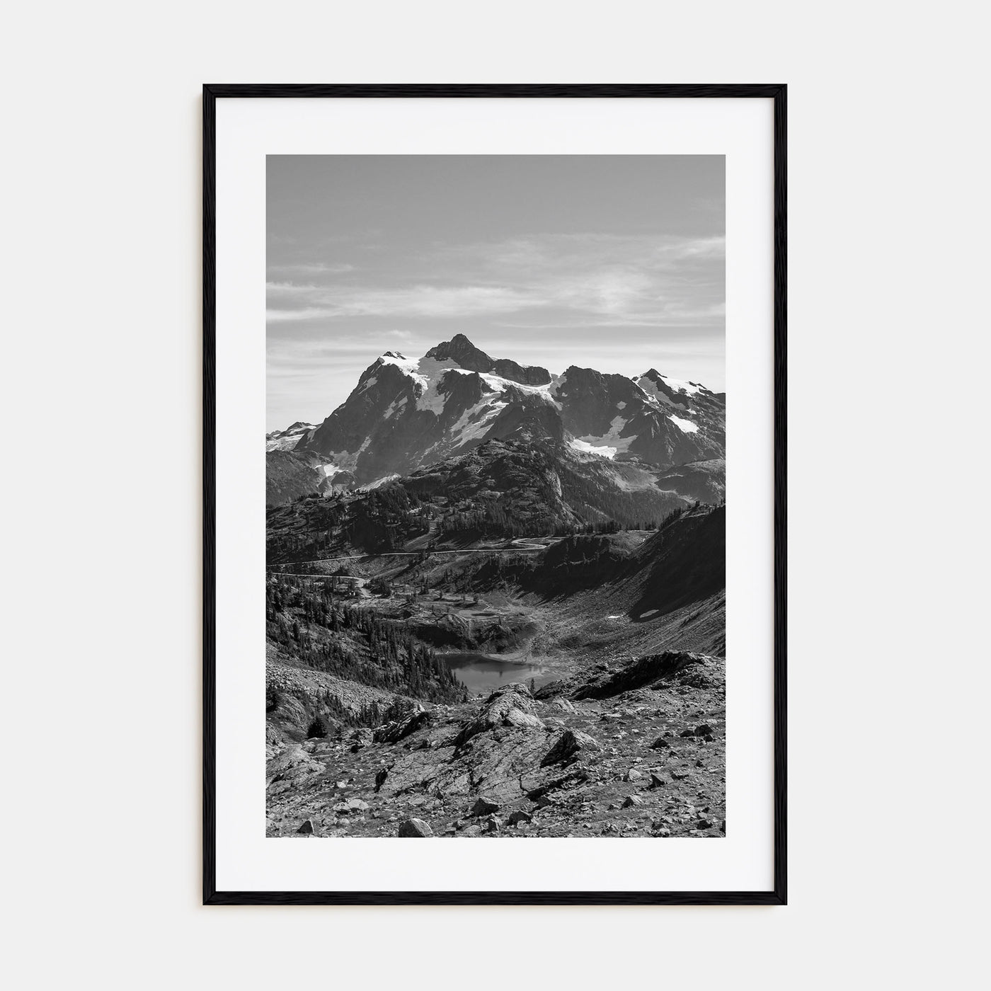 North Cascades National Park Photo B&W Poster