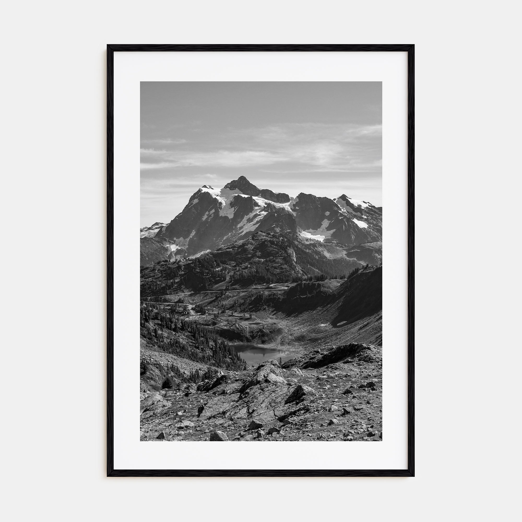 North Cascades National Park Photo B&W Poster