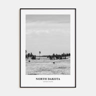 North Dakota Portrait B&W Poster