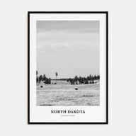 North Dakota Portrait B&W Poster