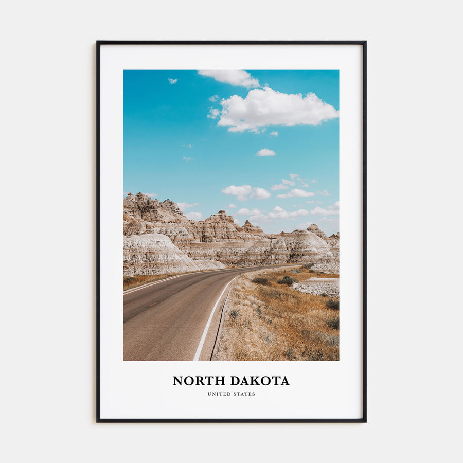 North Dakota Portrait Color Poster