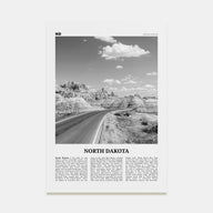 North Dakota Travel B&W No 1 Poster