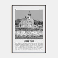 North Fork Travel B&W Poster