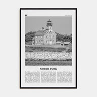 North Fork Travel B&W Poster