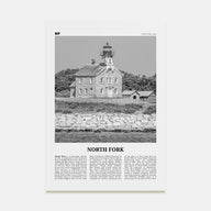 North Fork Travel B&W Poster