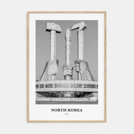 North Korea Portrait B&W Poster