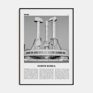 North Korea Travel B&W Poster