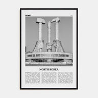 North Korea Travel B&W Poster