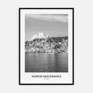 North Macedonia Portrait B&W Poster