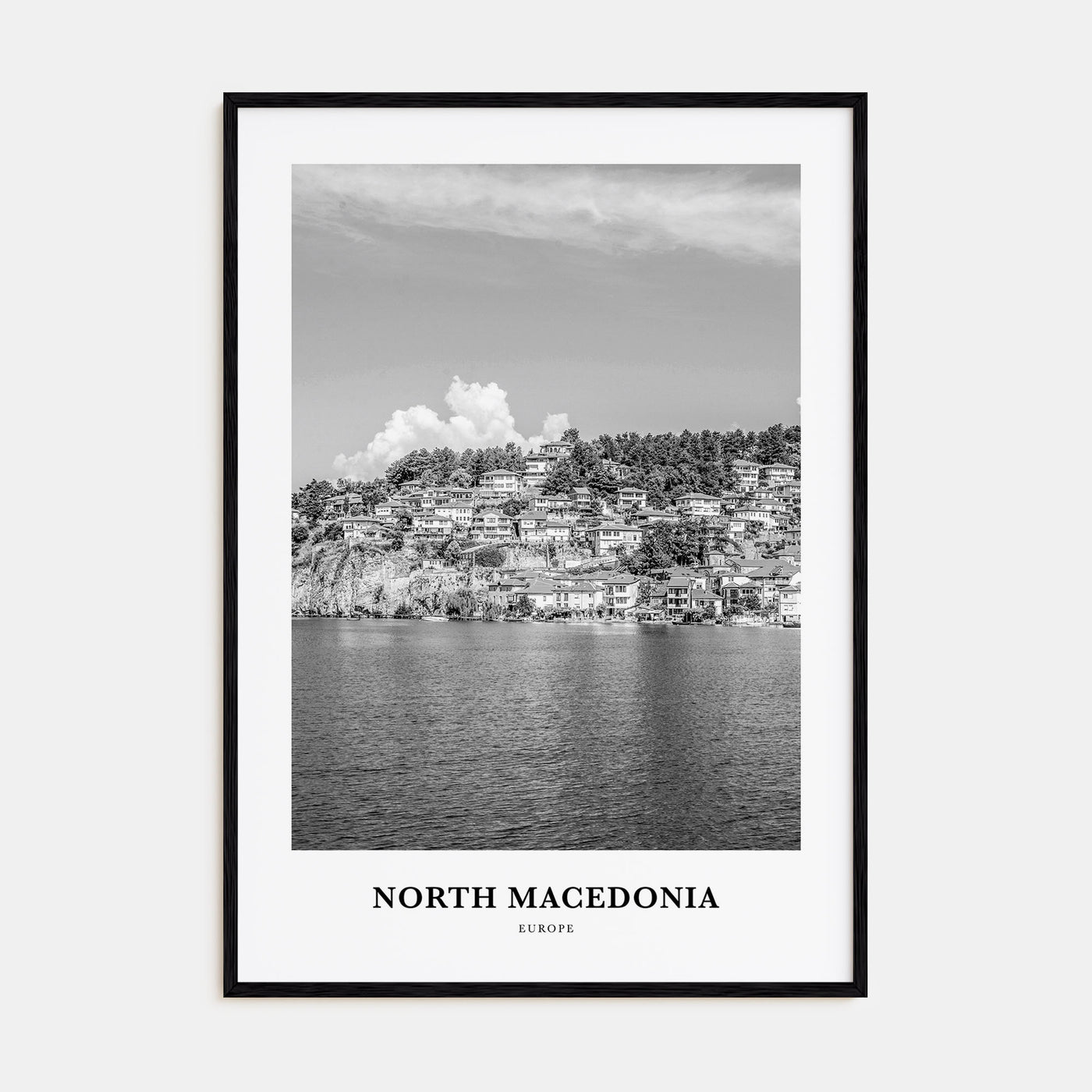 North Macedonia Portrait B&W Poster