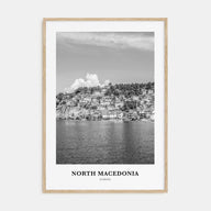 North Macedonia Portrait B&W Poster
