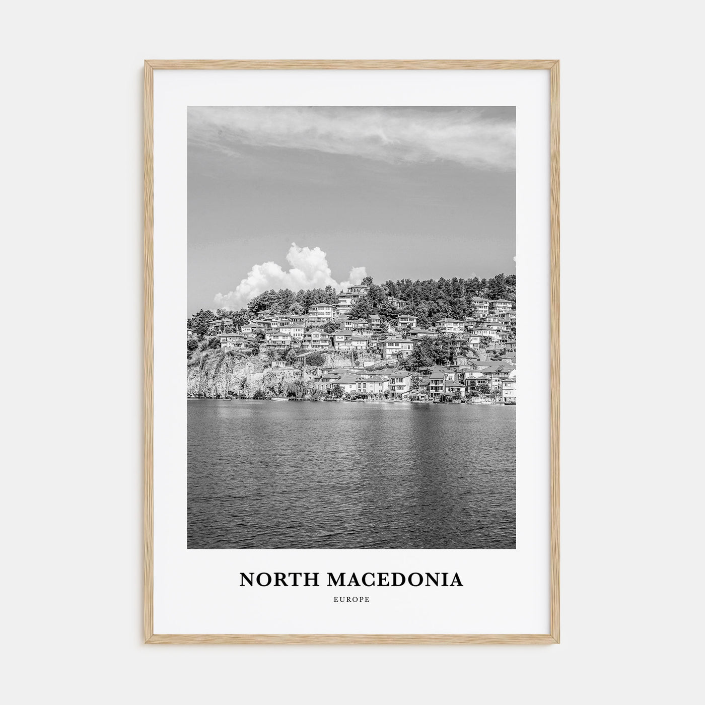 North Macedonia Portrait B&W Poster
