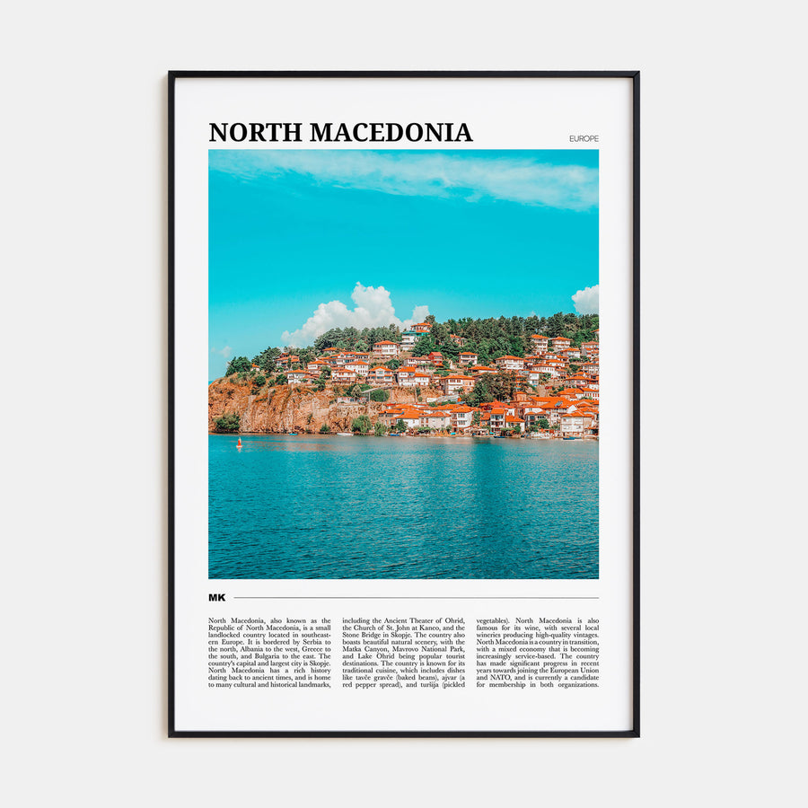 North Macedonia Travel Color Poster