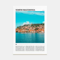 North Macedonia Travel Color Poster