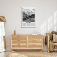 North Ossetia Travel B&W Poster