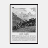 North Ossetia Travel B&W Poster
