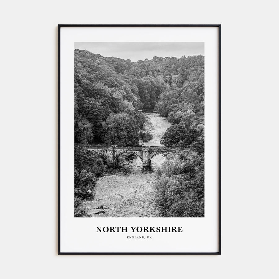 North Yorkshire Portrait B&W Poster