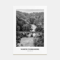 North Yorkshire Portrait B&W Poster