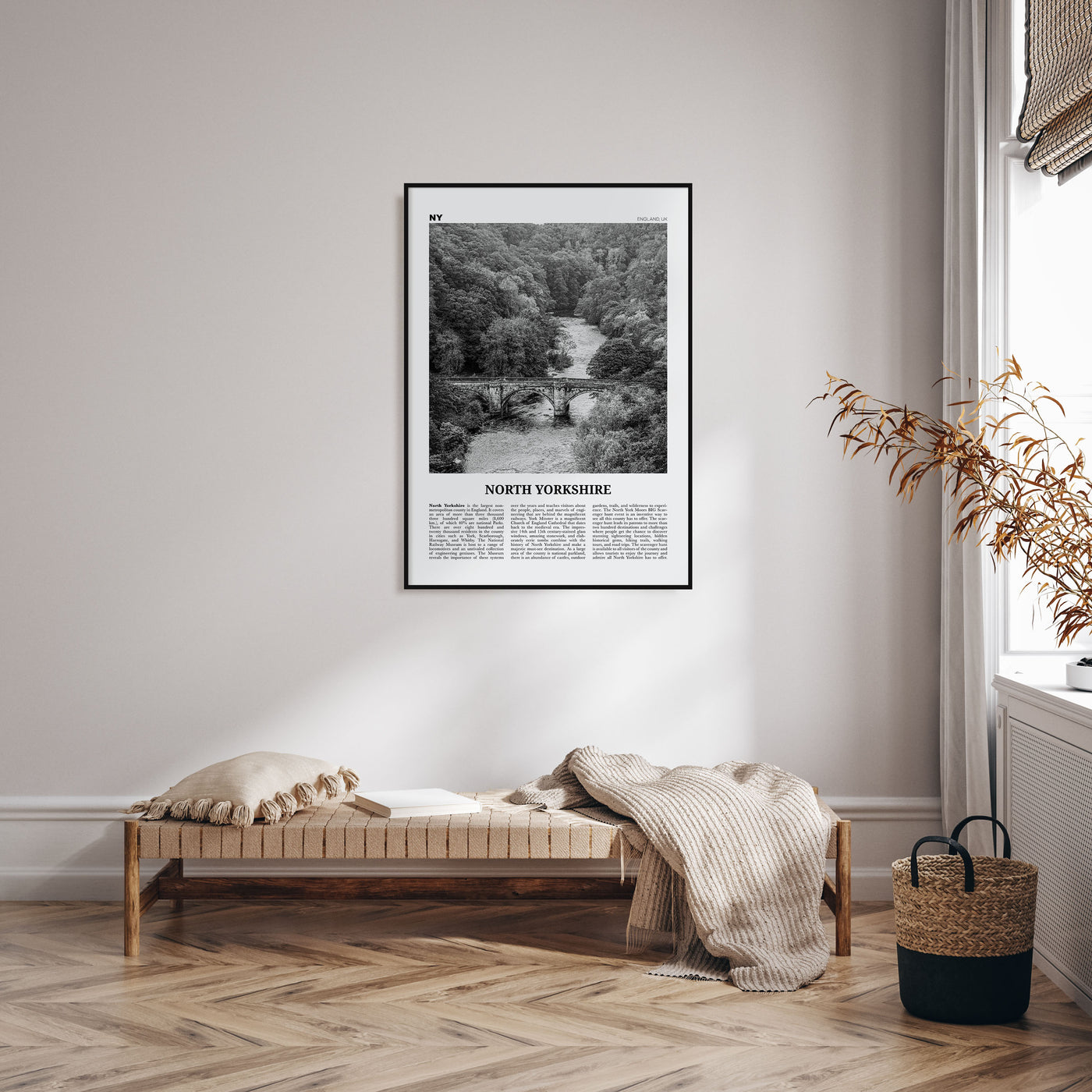 North Yorkshire Travel B&W Poster