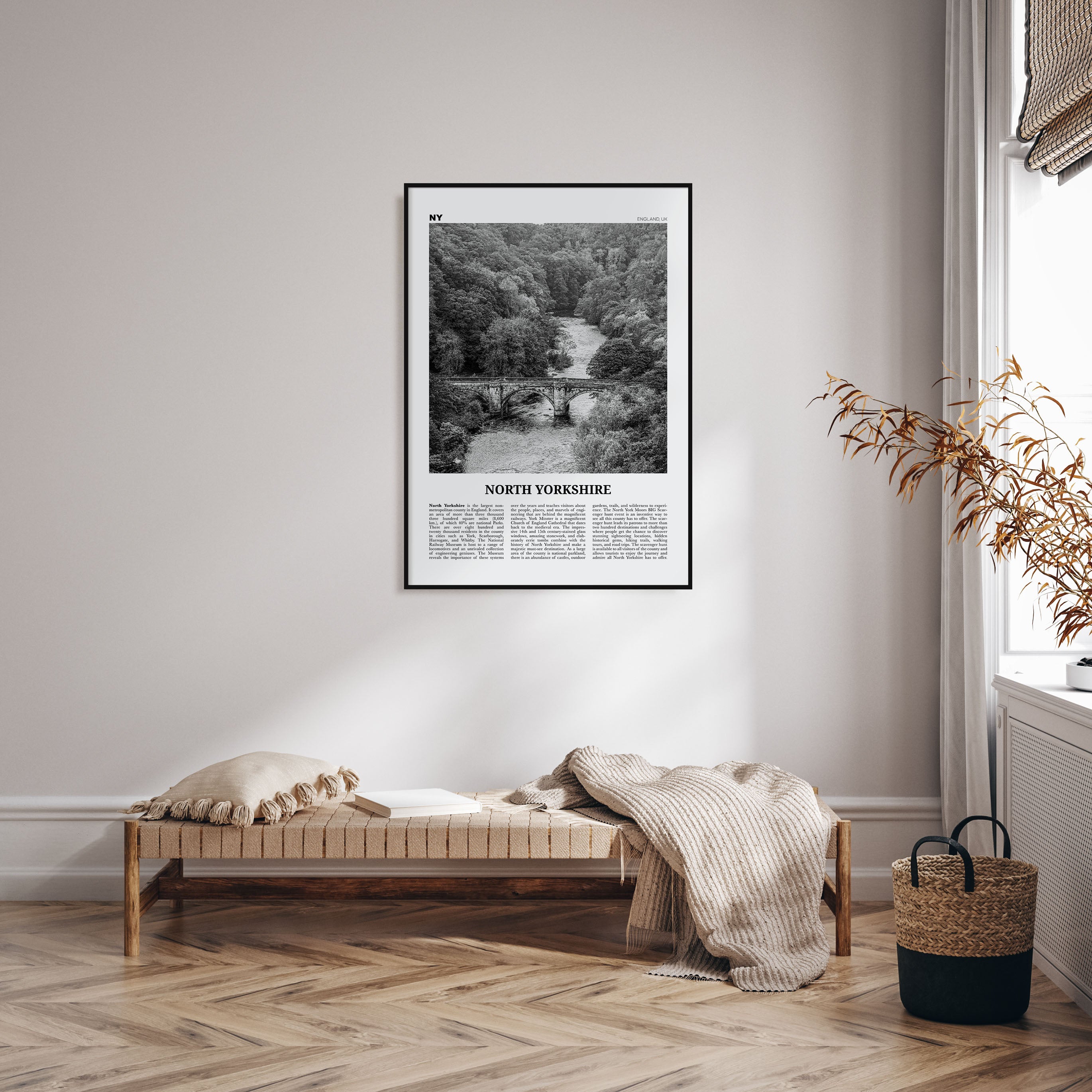 North Yorkshire Travel B&W Poster