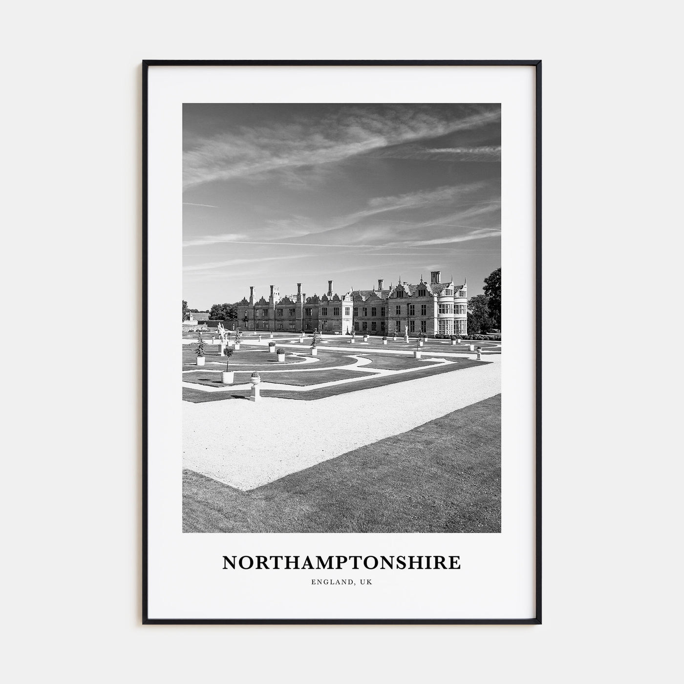 Northamptonshire Portrait B&W Poster