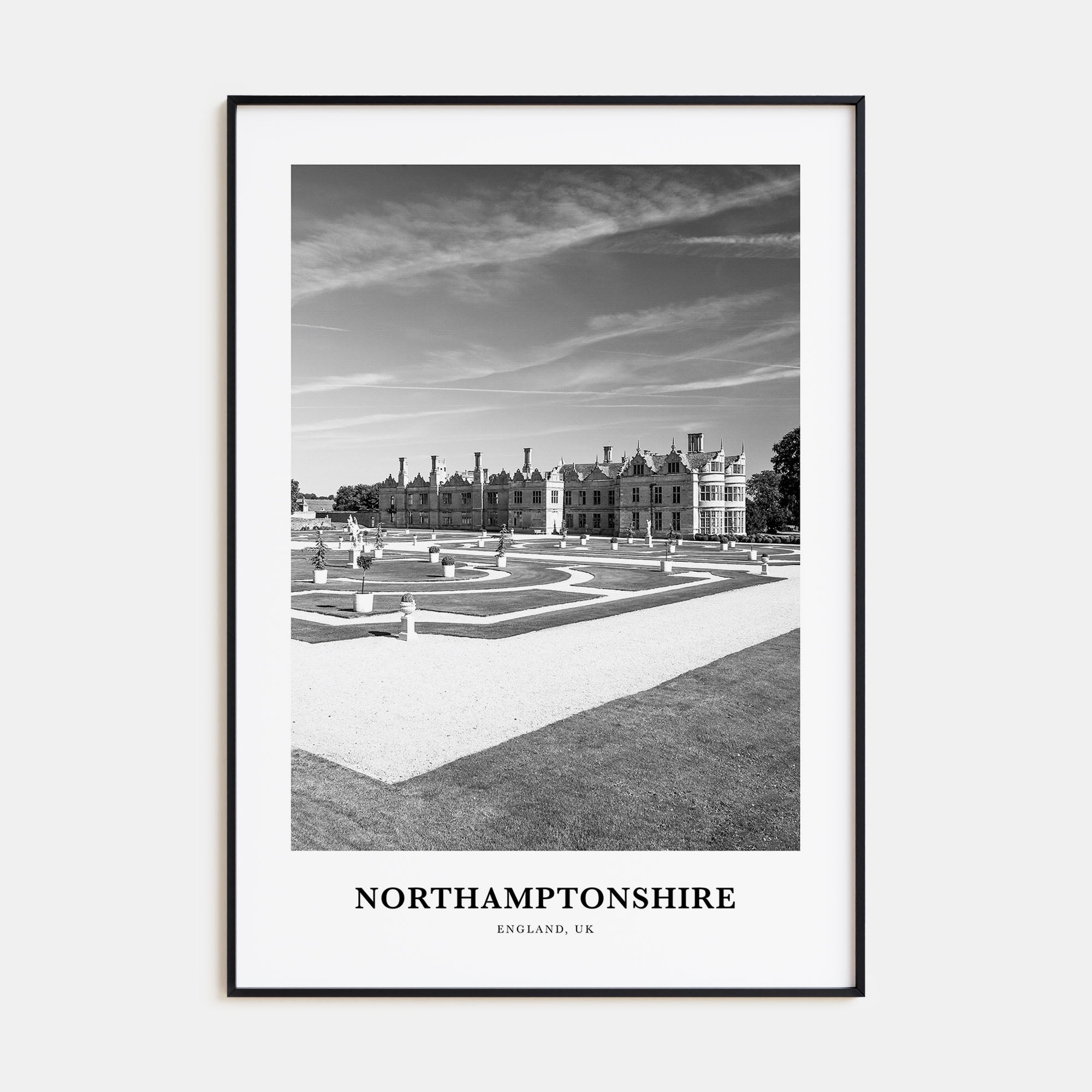 Northamptonshire Portrait B&W Poster