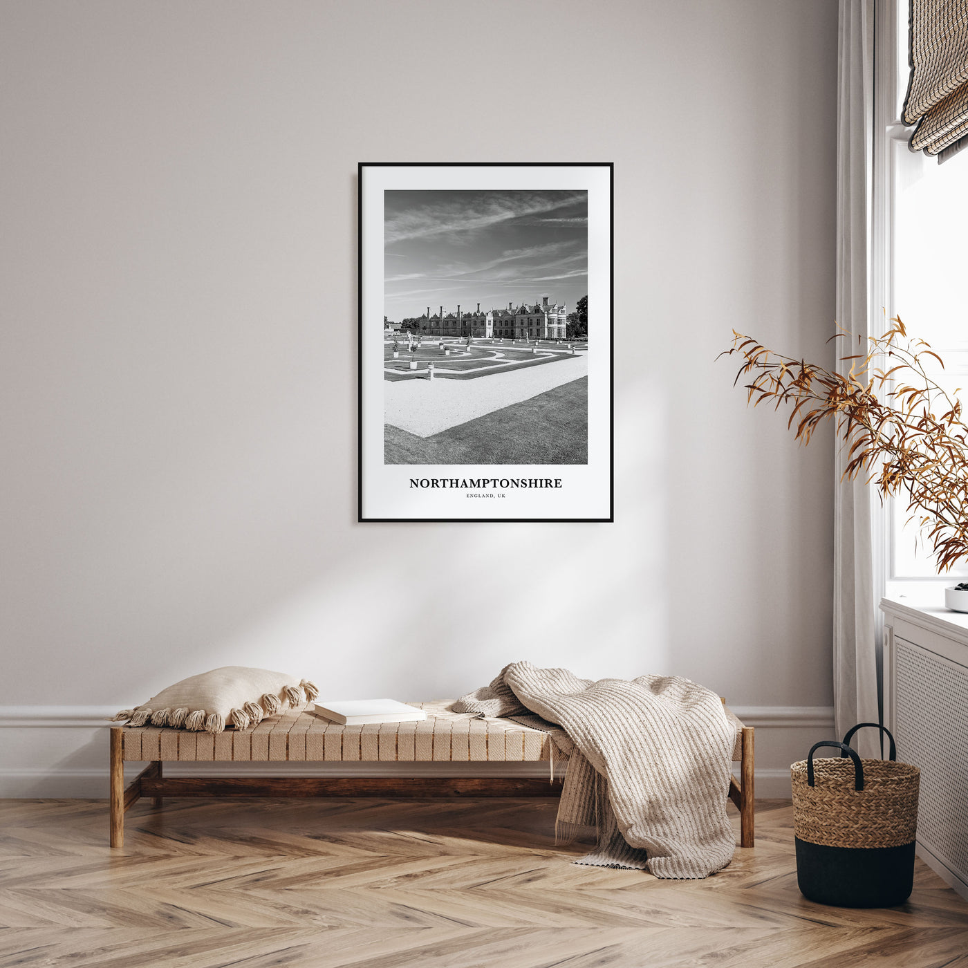 Northamptonshire Portrait B&W Poster