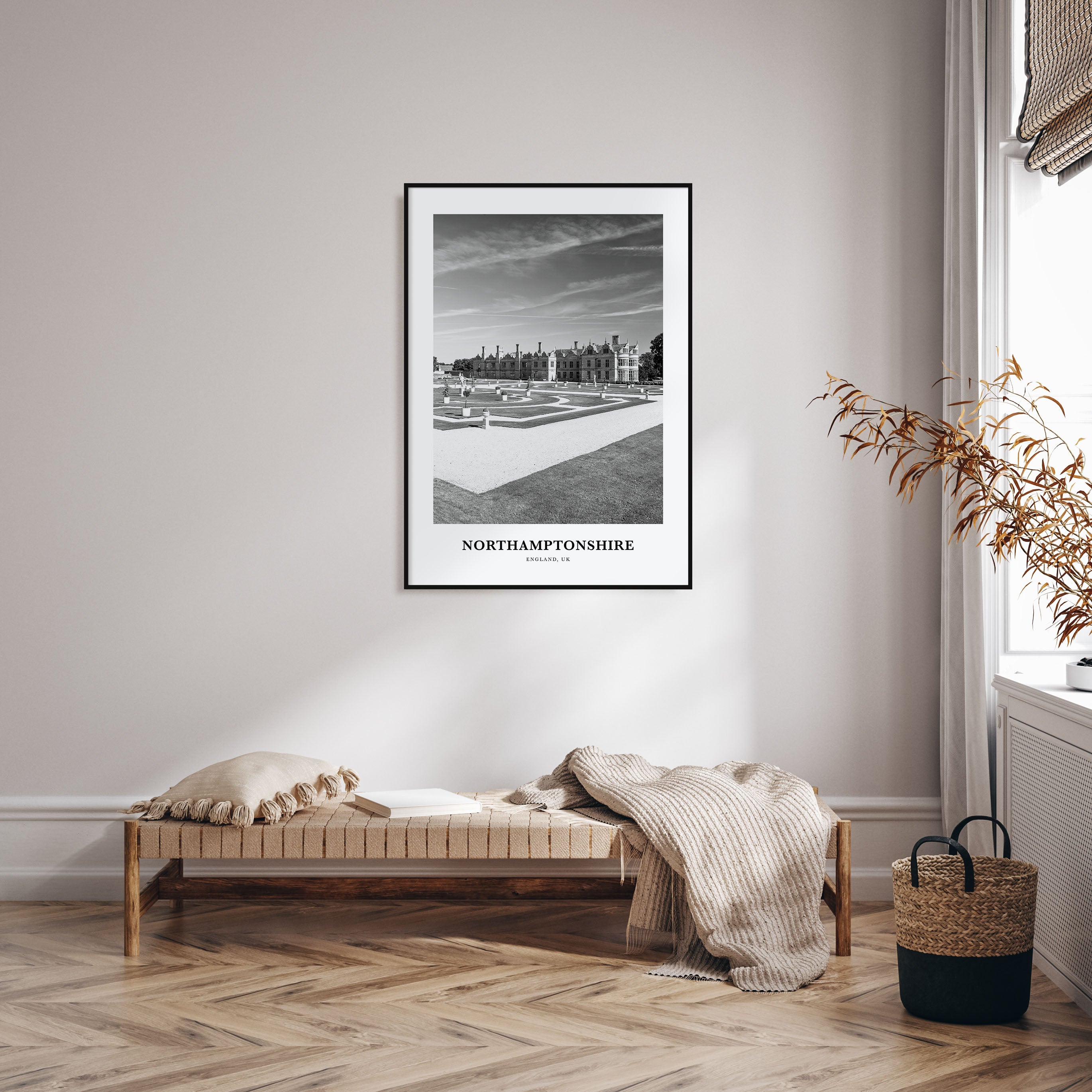 Northamptonshire Portrait B&W Poster