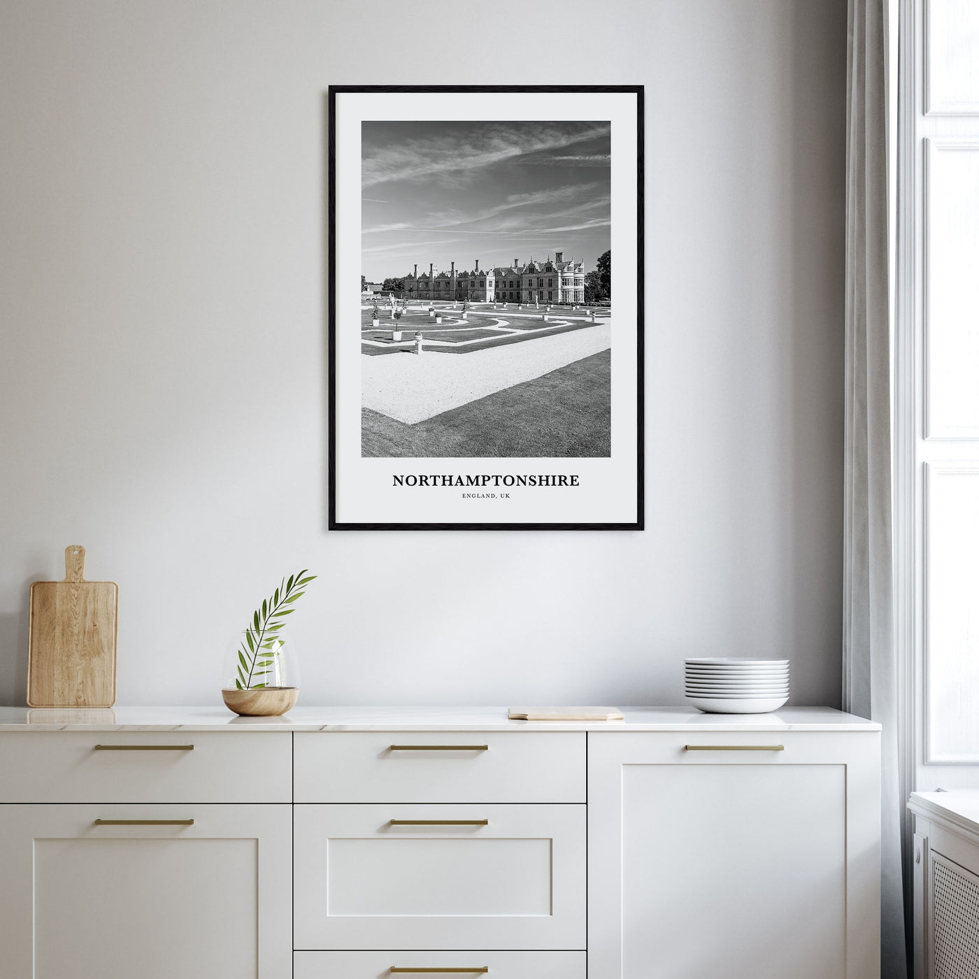 Northamptonshire Portrait B&W Poster